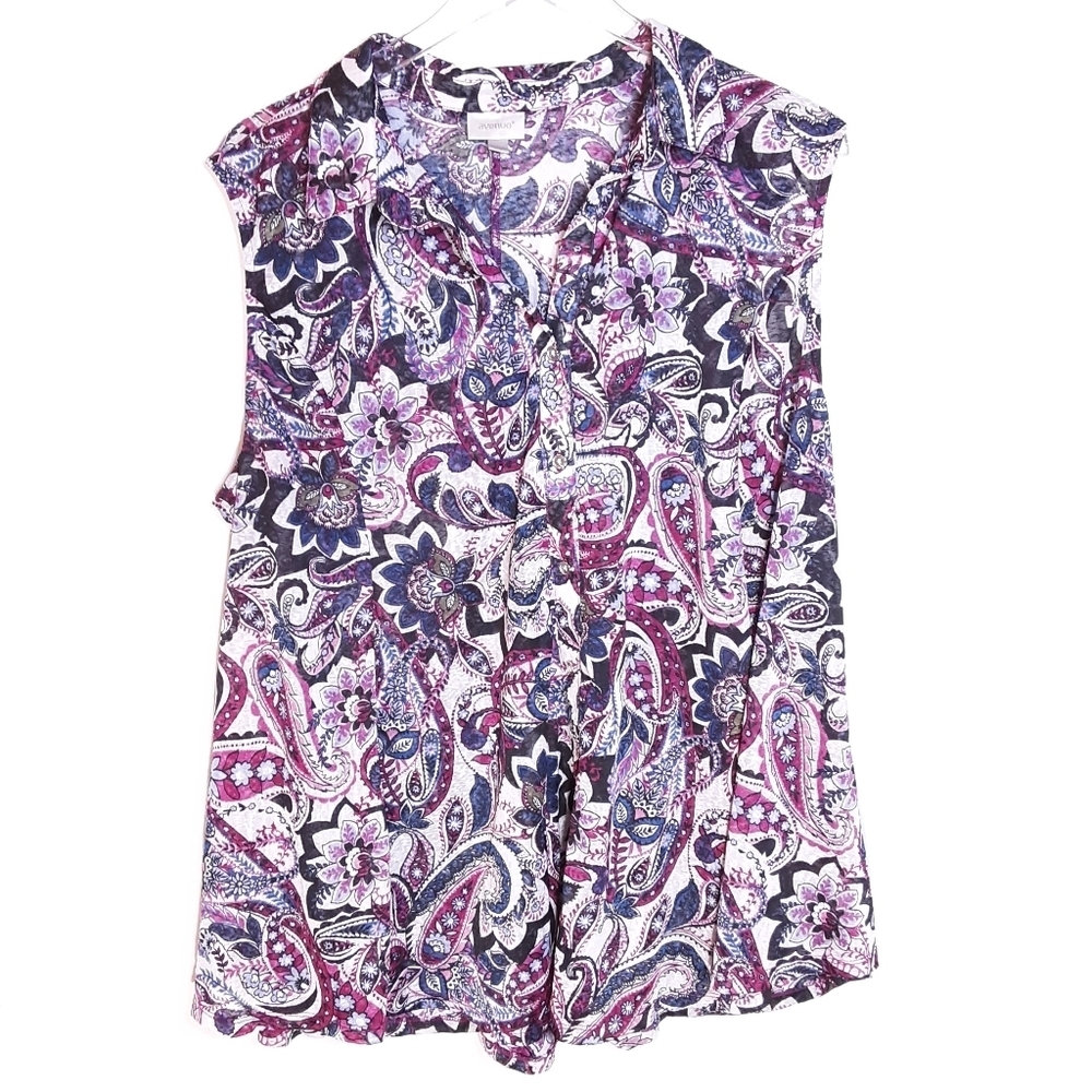 Avenue | Breezy Paisley/Floral Blouse Sz 22/24